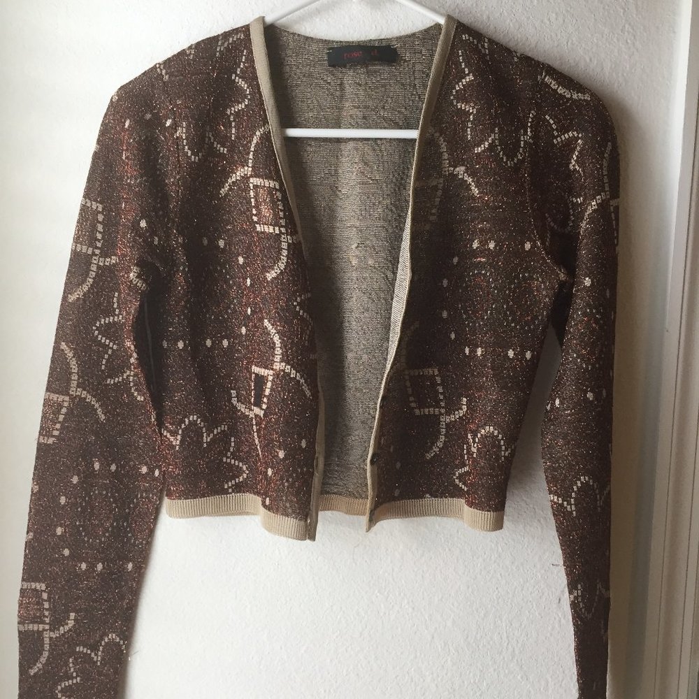 Made in Italy very short sweater in lame'